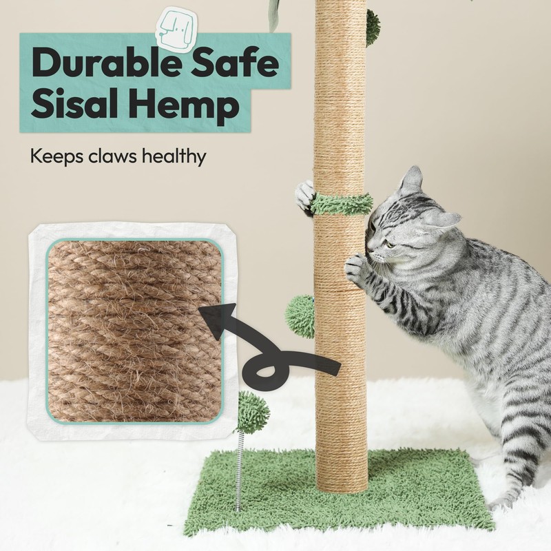 Pomesea Cat Scratching Post, 34'' Tall Cat Scratchers for Indoor