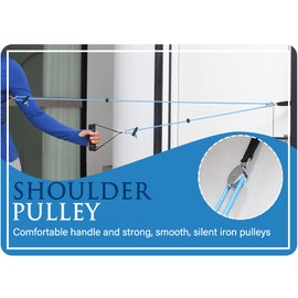 FSA or HSA Eligible Shoulder Pulley, Pulleys for Shoulder Rehab Over Door, Exercise Pulley for Physical Therapy, Over The Door Physical Therapy System, FSA or HSA Eligible