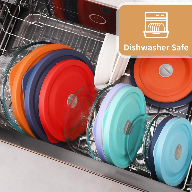 Replacement Lids for Pyrex 7201-PC 4 Cup, Silicone Round Storage