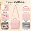 Lunch Bag for Women Insulated Pink Lunch Box Quilted Puffer