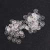 100Pcs Clear Resin Buttons 10Mm Invisible Snap Fasteners for Sewing
