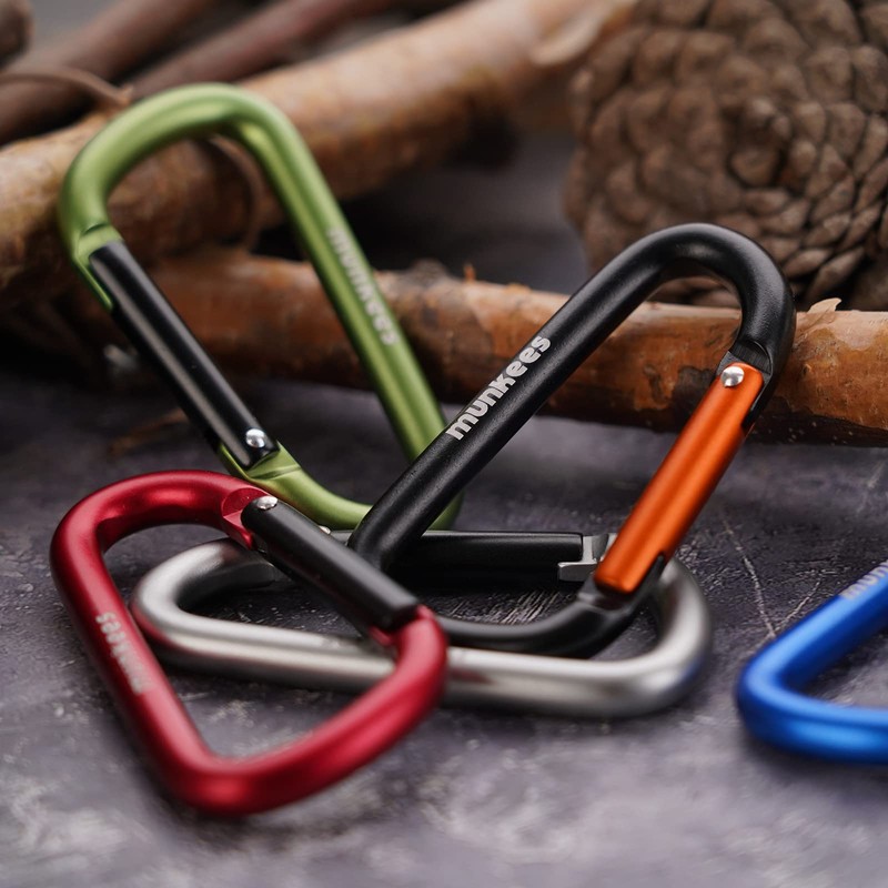 MUNKEES Popular D-Shape Carabiner Backpack Buckle Keychain Kettle Hanger Buckle