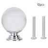 Ticfox 10pcs Crystal Glass Ball Pulls Cabinet Door Knobs Cupboard