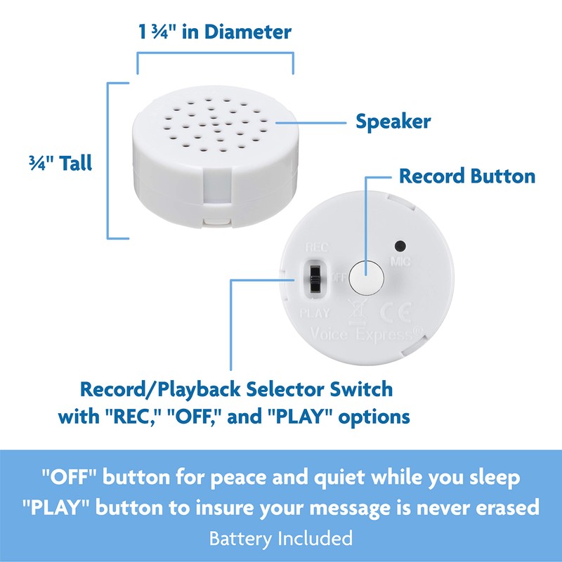 VOICEGIFT VoiceGift 60 Second Multi-Message Voice Recorder, Record Custom Messages