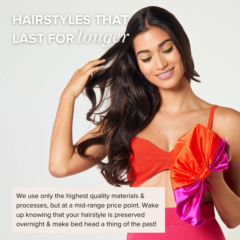 SILKE Hair Wrap - The Poppy | Silk Bonnet for