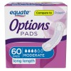 Equate Options 2 PACK!! Equate Options Incontinence Pads for Women,
