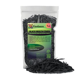 Gardenera Premium Black Mulch Cover - Enhance Your Landscape with Vibrant Color and Nutrient-Rich Benefits - 1 Quart
