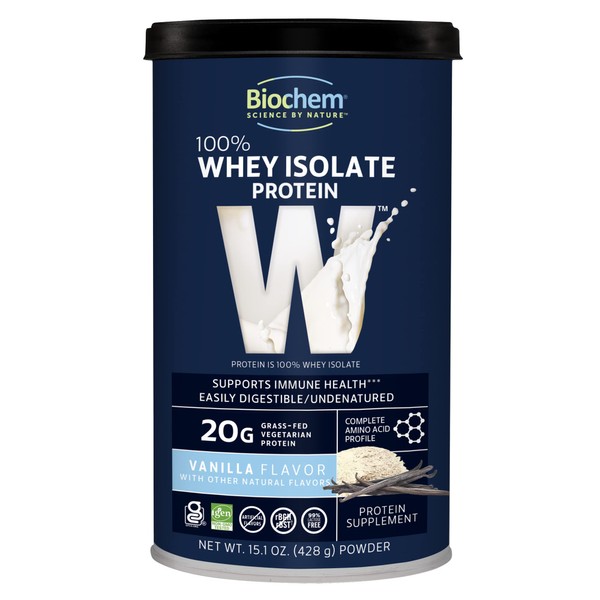 Biochem, Whey Protein Powder, 20g of Protein to Support Muscles and Intense Workouts, Vanilla, 15.1 oz