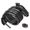 Bicycle Lock, 5 Digit Code 1.2m/4ft Anti Theft Bicycle Cable