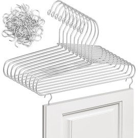 Beeveer 10 Pack Cabinet Door Painting Hanger 14.57 x 5.24 in Door Painting Brackets with 50 Pcs Zinc Plated Metal Screw-in Cup Hooks Paint Drying Rack Panels Rack Painter Tools DIY (Silver)
