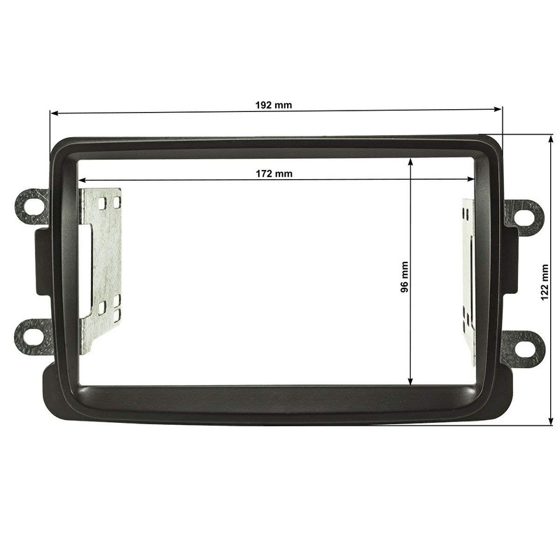 tomzz Audio 2409-017 Double DIN Radio Faceplate Compatible with Dacia