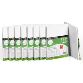 Daler-Rowney Simply. Canvas Panel, Super Bulk Pack 100% Cotton, Pre-Primed, 27 Pack, 5x7, White
