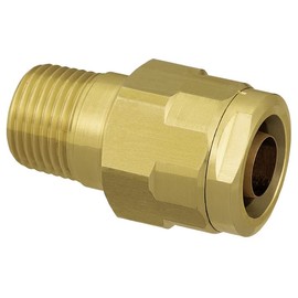 Onda Seisakusho WJ1-1310-S Double Locking Joint WJ1 Type Taper Male Screw (Brass), R1/2 x 10A (PEX, PB))