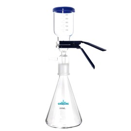 500ml Glass Vacuum Suction Filter, Lab Vacuum Filtration Distillation Apparatus for Filtering in Lab with 300mL Graduated Funnel