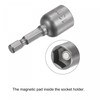 sourcing map Quick-Change Nut Driver Bit, 1/4" Hex Shank 13mm