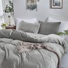 CLOTHKNOW Grey Velvet Twin Comforter Set 3Pcs Gray Fluffy Bedding