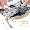 7-in-1 Lock Picking Kit – Stainless Steel Folding Lockpick Set
