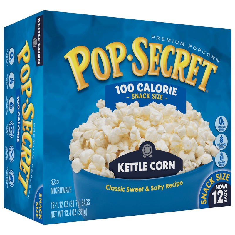 Pop Secret Popcorn, Kettle Corn, 3 Ounce Microwave Bags, 12