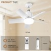 NIORSUN Socket Ceiling Fans with Lights and Remote,3 CCT 3000K-6000K,