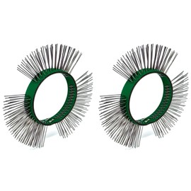 Abrasive Carbon Steel Belt/Sanding Replacement Fine Wire Brush/Rust Removal/Blaster Clearing (11mm/0.44inch Wheel Width, 0.5mm Carbon Spring Steel, Straight Type) 2 Pack/A Box with Two Belts