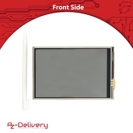 AZDelivery RPi Touch Display HAT 3.5 Inch - Display with 480 x 320 Resolution Touch Monitor, Resistive Touch Screen, Compatible with Raspberry Pi 3B+, 3B, 4 and RPi 5