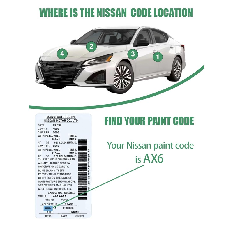 NBL Scarlet Ember Touch Up Paint for Nissan, Color Accurate