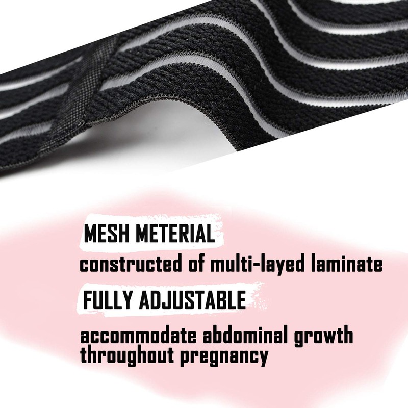 Maternity Support Belt Pregnancy Back Support Belly Band Girdle Black,L