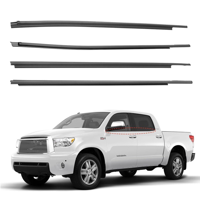 A-Premium Front & Rear Weatherstrip Window Molding Trim Weather Stripping