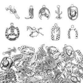 COGCHARGER Antique Butterfly Charm Tibetan Style Hollow Alloy Butterfly Charms Antique Silver for Jewellery Necklace Earring Making Crafts, Silver