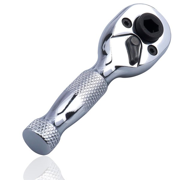 Yakamoz Mini Stubby Ratchet Wrench,1/4" Drive Ratchet Wrench Socket&Bit Driver,72
