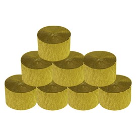 8 Pieces Gold Crepe Paper Rolls Wedding Birthday Baby Shower Festival Decoration Rainbow Craft Supplies Living Room Bedroom Home Decor