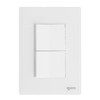 Placa Armada Cristal con 2 Apagadores Sencillos de 1.5 Módulos