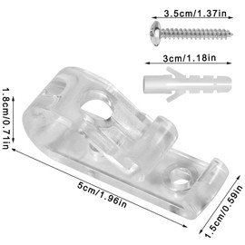 8 Sets Child Safety P-Clips, Blind Safety Clips for Cord, Blind Cord Safety Device Clear Roller Blind Clips for Vertical and Roman Roller Curtain Ball Chain Cord Control with Screws
