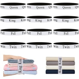 Bed Sheet Organizer Bands, 12Pcs Bed Sheet Organizer Elastic Bands, Closet Organization Sheet Straps,Linen Labels Bedding Bands,Elastic Bedding Sheet Straps,Bed Sheet Organizer Bands Bedsheets Bands