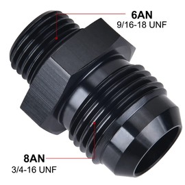 EVIL ENERGY 8AN Flare to AN6 ORB Male O-Ring 4PCS Fitting Adapter 4PCS