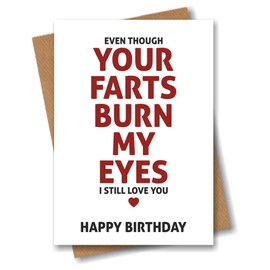 Farts Birthday Greeting Card Funny Humour Husband Men Boyfriend Him Girlfriend