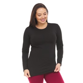 Thermajane Thermal Shirts for Women Long Sleeve Winter Tops Thermal Undershirt for Women (Black, 2X-Large)