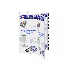 Marketing Holders 4”W x 9”H Multi Panel Sign Holder Ad Frame 6 Sided Table Counter