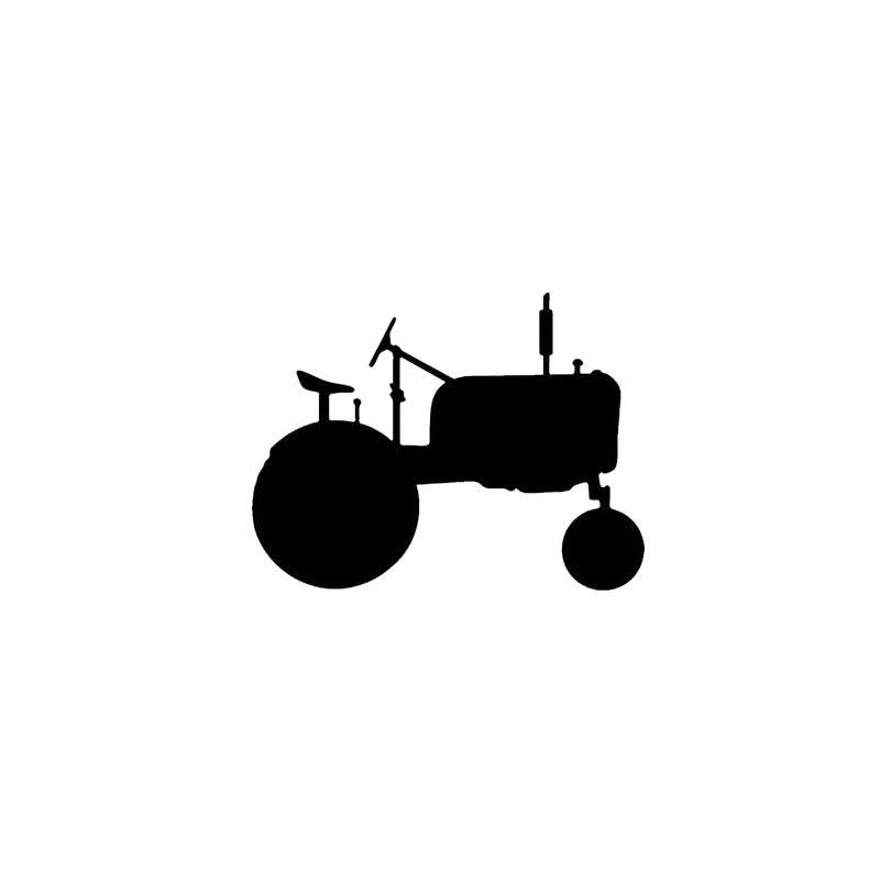 Antique Tractor Black Vinyl Decal Sticker