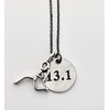 13.1 RUNNING GIRL Pewter Necklace - Pewter Running Girl Stick