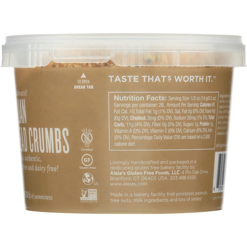 Aleia's Bread Crumbs Gluten Free Italian 13 oz