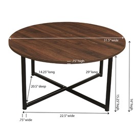 Household Essentials Coffee Table, Walnut