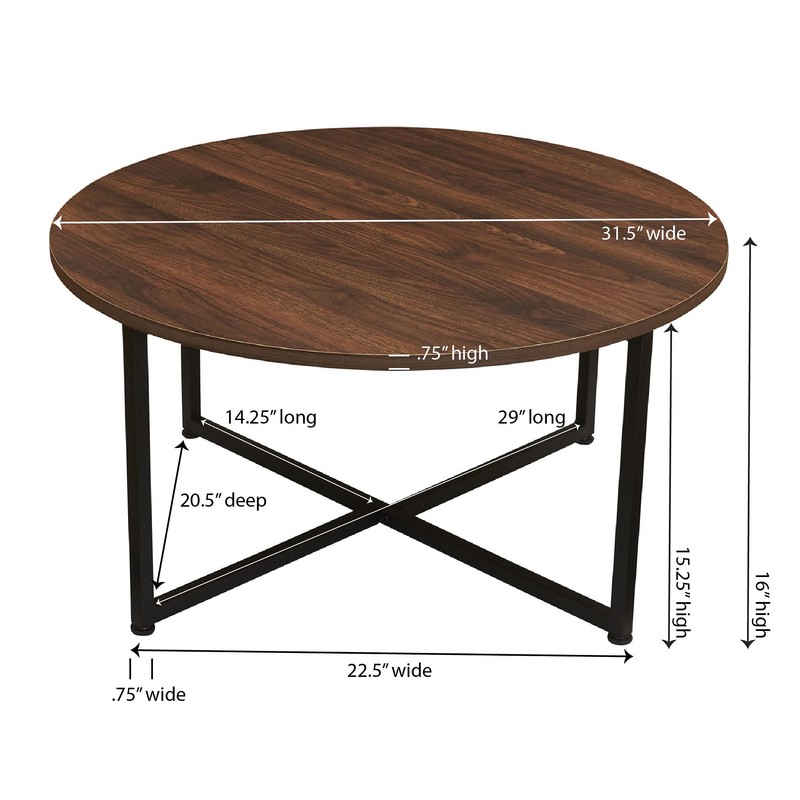 Household Essentials Coffee Table, Walnut