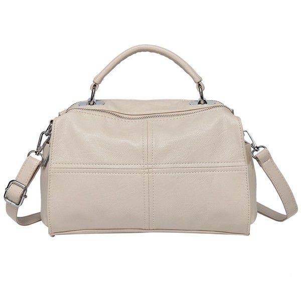 VASCHY Umhängetasche Dame, Mode Handtasche Frauen Elegant PU Leder Taschen