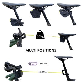 TIREVELO Bicycle Puller, Version 3, Towing System - Bike Bicycle Pulling System for Children and Adults, Quick Assembly. Tow Rope Bicycle, E-Bike, Mountain Bike, E-MTB and Jogging