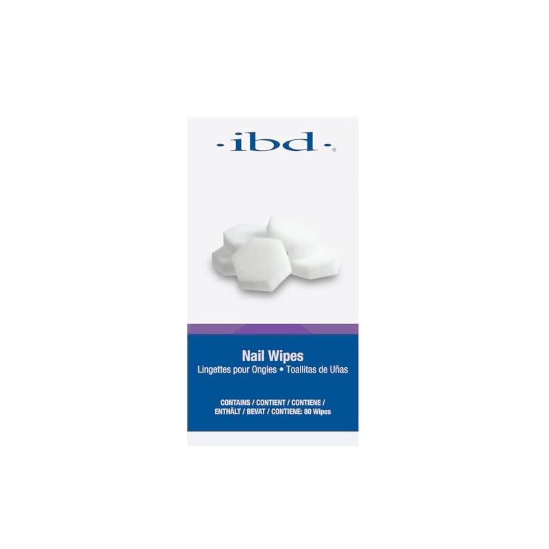 ibd Nail Wipes, Lint-Free Fiberless Pads for Gel Residue Removal,