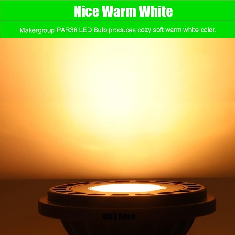 Makergroup PAR36 LED Landscape Light Bulb 10W, 12V Low Voltage