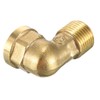 sourcing map Brass Elbow Pipe Fitting 90 Degree 1/2 BSP