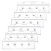 6PCS Horizontal Half Card Badge Holders, Frosted Rigid Clear Plastic