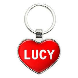 Graphics and More Metal Keychain Key Chain Ring I Love Heart Names Female L Luan - Lucy